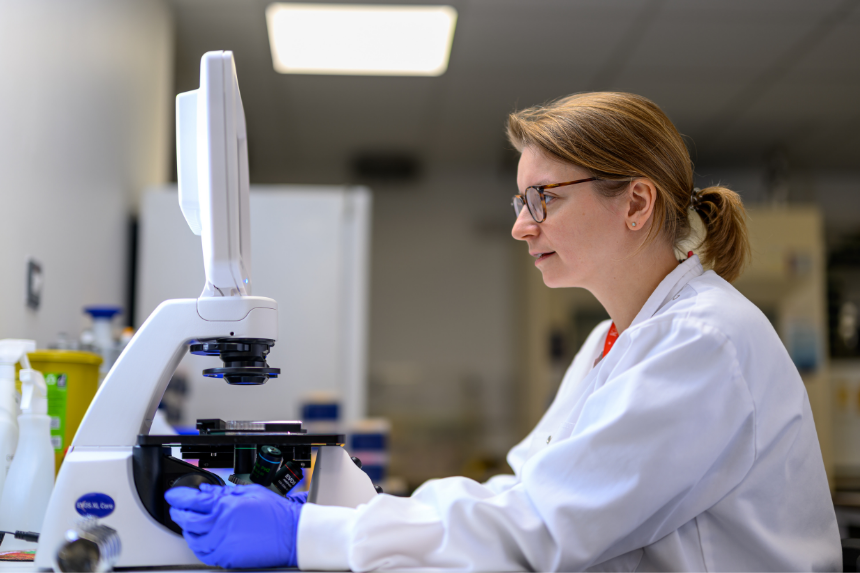 CF Research Female In A Lab