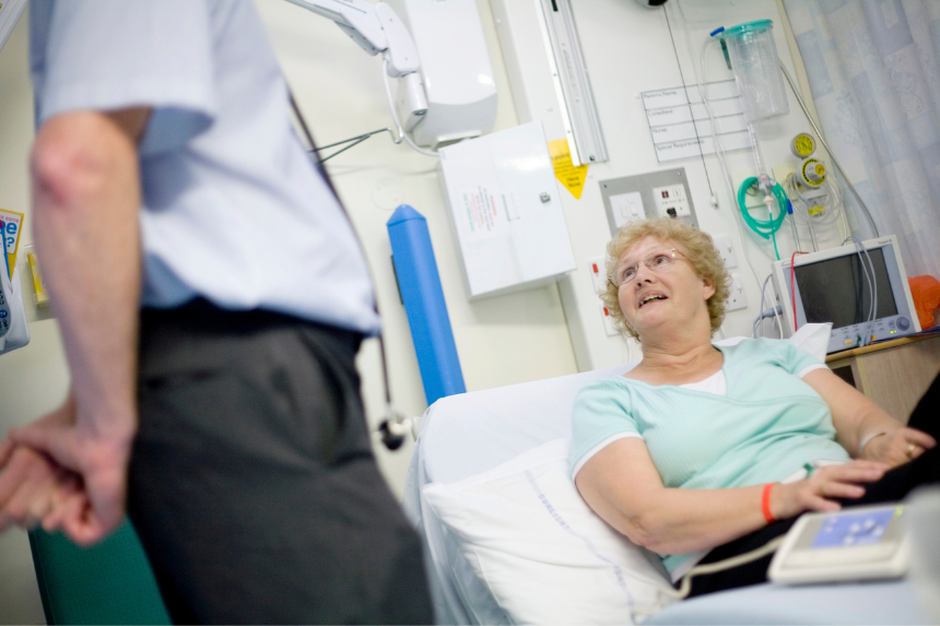 Flu paitent in hospital