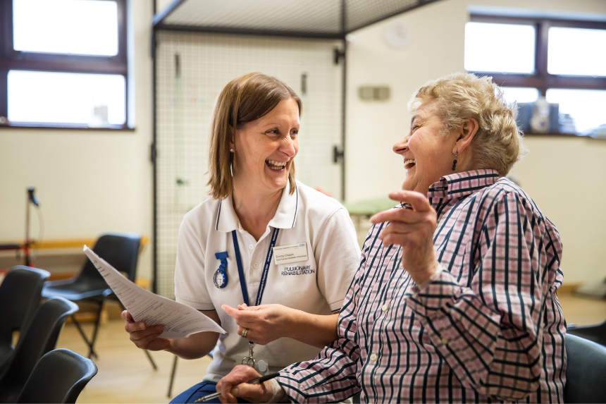 PR female physio and patient